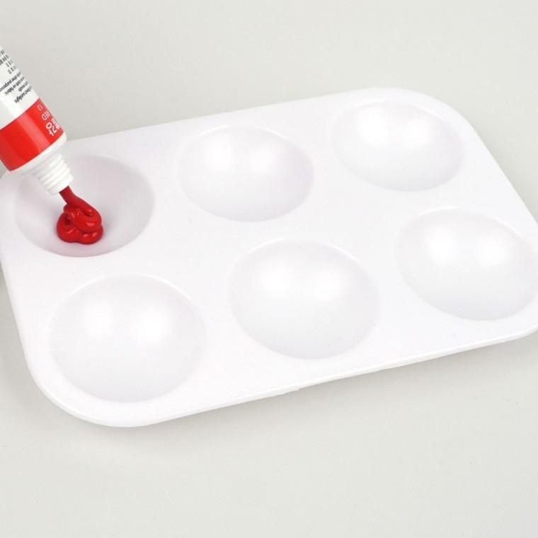 팔레트 미술 간편 화방용파레트 페인팅 휴대 도구 그림 조색 혼합 물감 믹싱 6칸