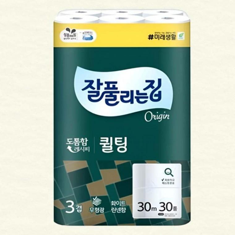 미래 생활 더 토톰한 3겹 퀄팅 30 롤 두루마리 화장지 화장실 휴지 롤휴지 롤화장지