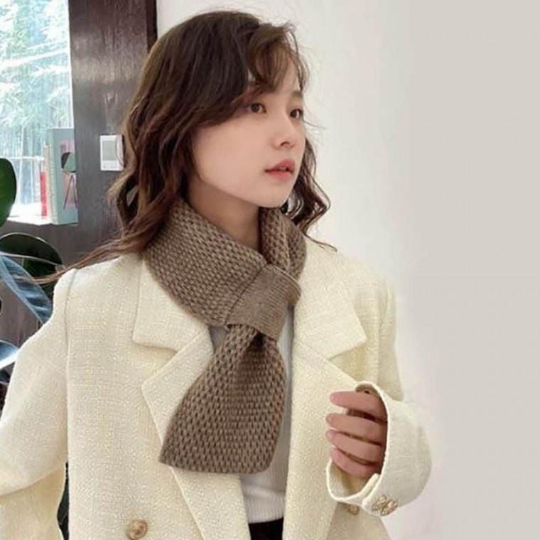 20대 30 여성 겨울 외출 패션 방한 아이템 와플 패턴 머플러 목도리 스카프 니트