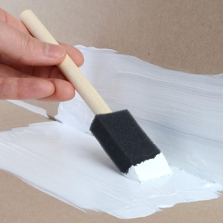 스펀지브러쉬 도색 공예 스펀지붓 2.5cm 페인트 그림 작업 넓은면 균일 발색 미술