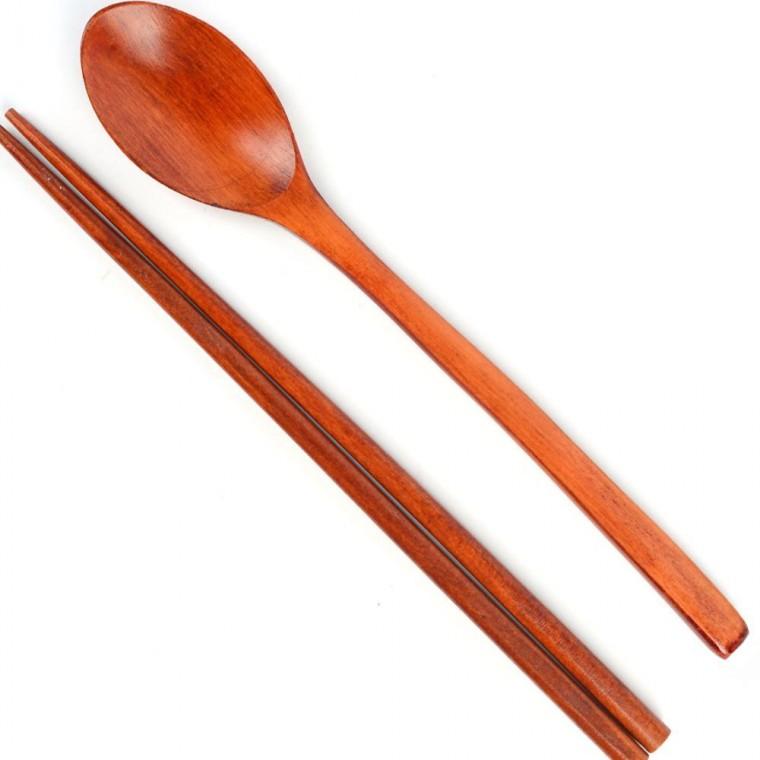 원목숫가락 우드 숟가락 식사 원목 커플 자연소재 식탁 나무 1인 수저