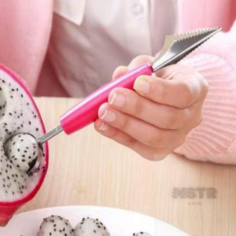 듀얼 화채 스푼 깎기 양면 숫가락 수저 커터
