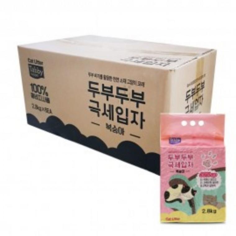 두부모래 2.5kg 복숭아 6EA 흡수형두부모래 고급모래 응고형두부모래