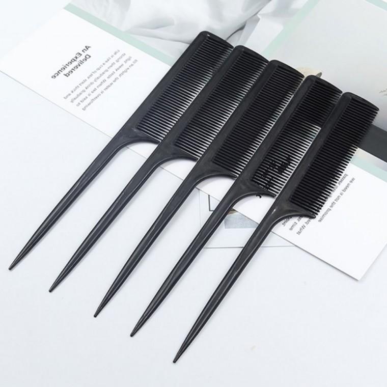 다용도 가르마 꼬리빗 미용실 얇은빗 기본 블랙 앞머리 헤어 브러시