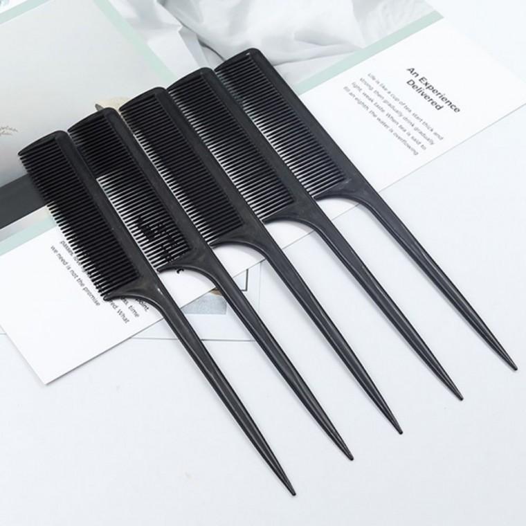 다용도 미용 꼬리빗 기본 블랙 가르마 얇은빗 앞머리빗 헤어 브러시