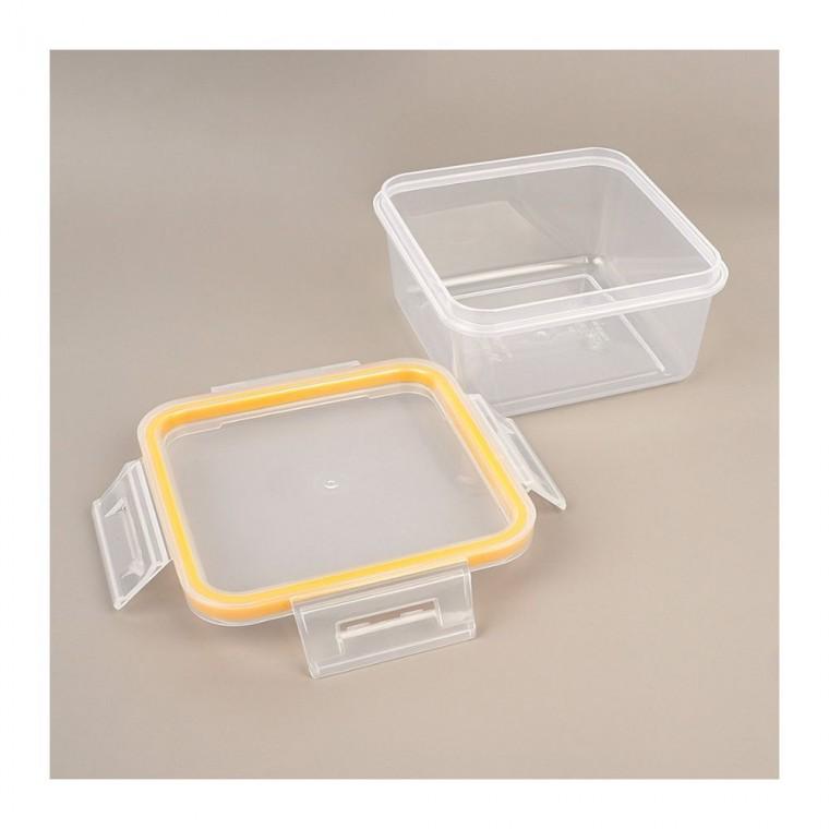 정사각 밀폐 보관통 누수 위생 투명 소분 반찬 냉장 480ml 차단 뚜껑