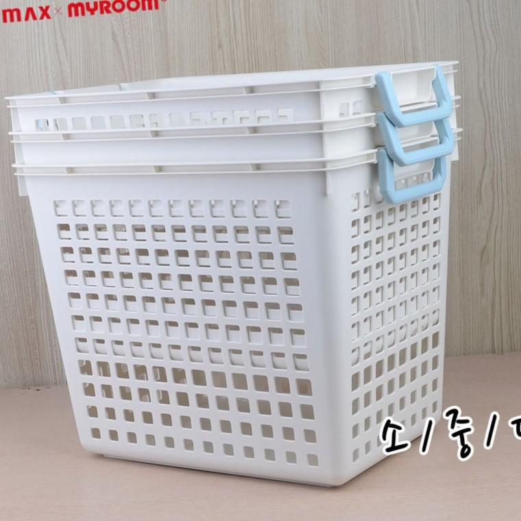 보관함 다용도정리함 다용도수납함 이동형 통기성 수납함 적재함 손잡이 세탁실