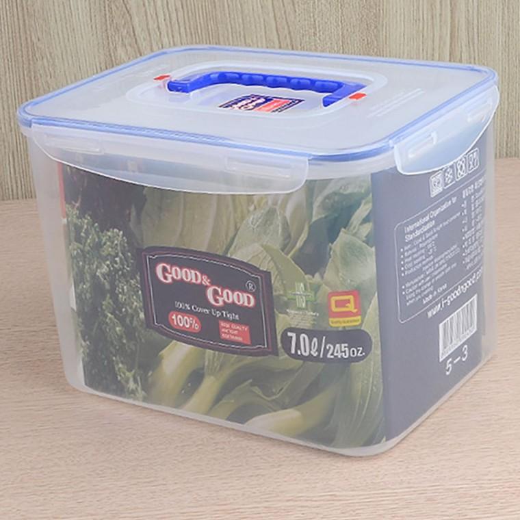 밀폐용기 김치통 7L 냉장고 보관용기 뚜껑 4.7L 3.3L 밀폐저장통 식품보관용 핸들