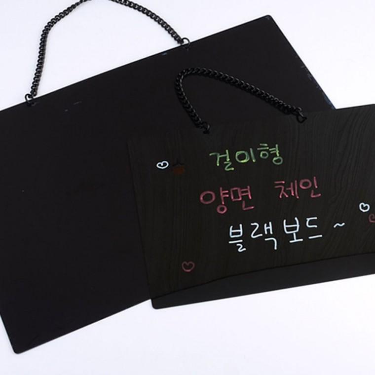미니블랙보드 블랙보드판 흑칠판 매장 체인 음식점 메뉴판 카페 걸이형 양면 안내판