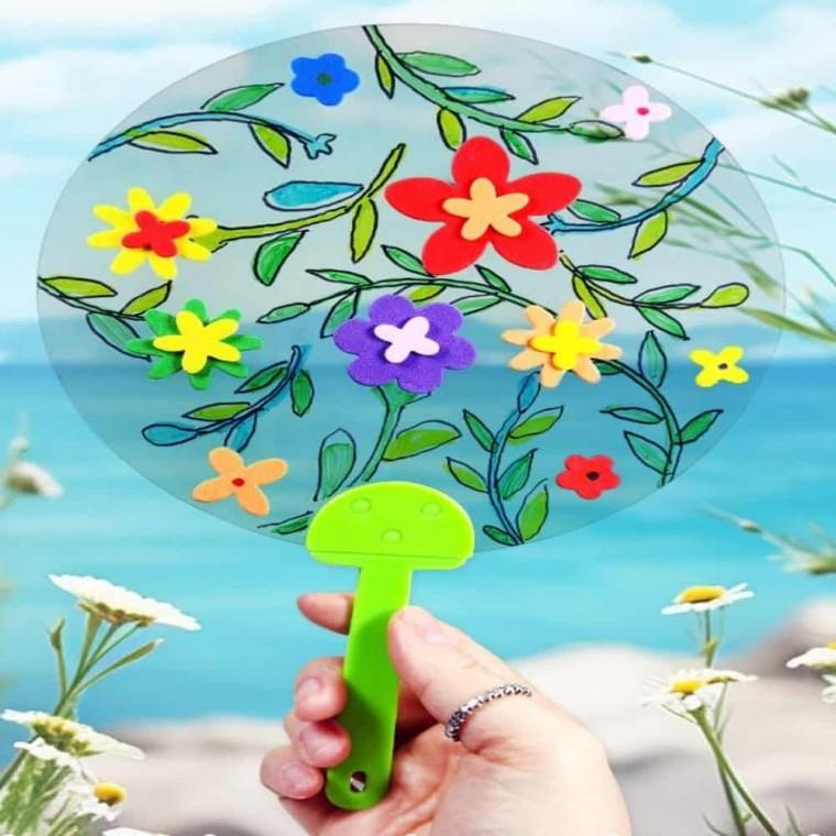 부채 만들기 (5인용) 유아미술재료 공예재료 초등미술재료 만들기교구 DIY만들기