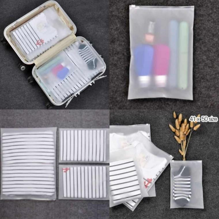 반투명 지퍼백 41x50 비닐여행용파우치 여행용파우치비닐 세면파우치 여행용지퍼백 캐리어정리백
