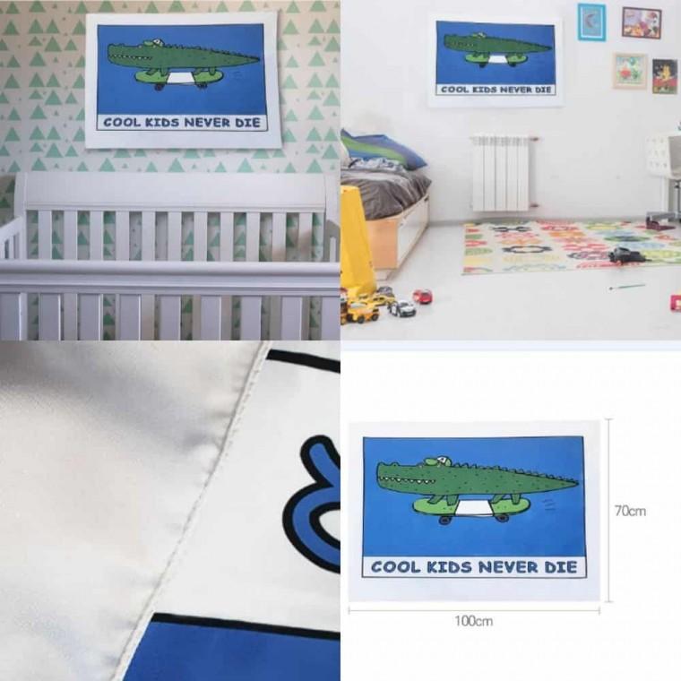 패브릭 포스터 아기악어 S 태피스트리 신혼집인테리어 벽면인테리어 거실벽장식 가리개천
