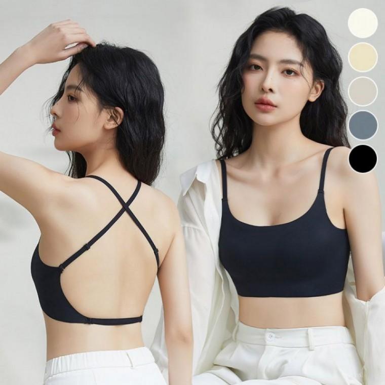 헴라인 심리스 패드일체형 XU자형 두가지방식 브라탑 체형보정 이너웨어