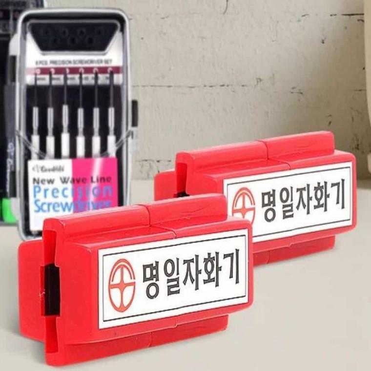 일자 자화기 2개 드릴자화기 플라스틱타공 비트자화기 타공공구 구멍타공