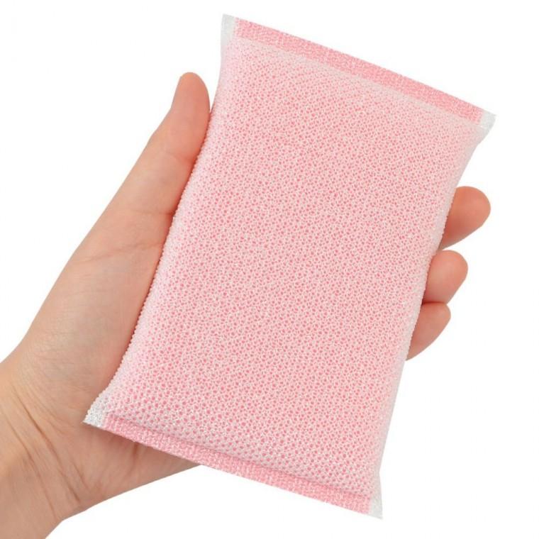 수세미 항균스펀지 양면 크리스탈 거품 설거지 그물 세척 망사 주방 망 2P