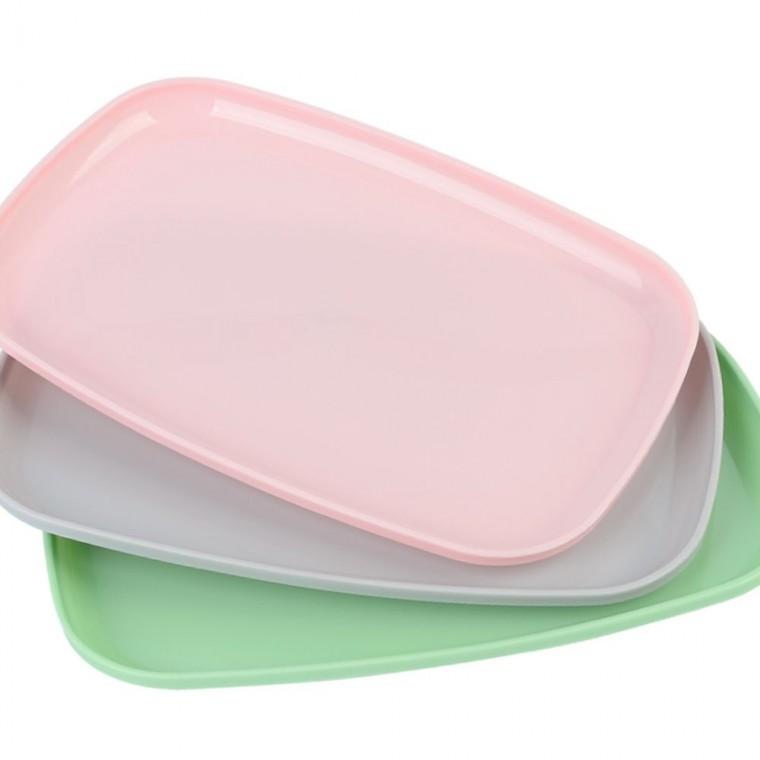 사각쟁반 특대 쟁반 서빙 주방 직사각 파스텔 미끄럼방지 손잡이 식당 음식 카페 가벼운
