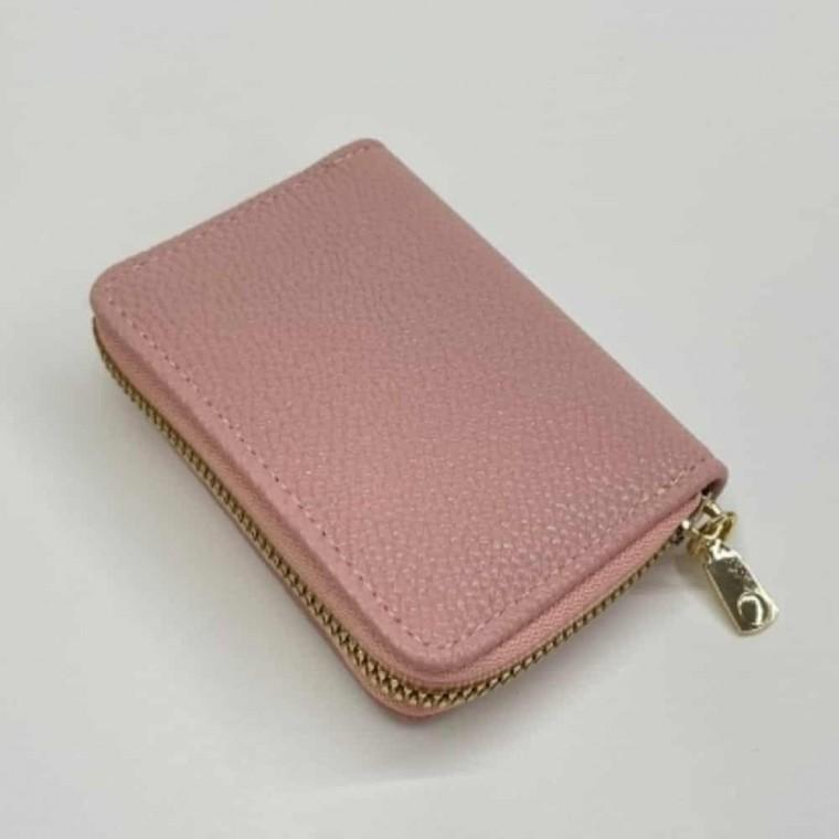 지퍼형 아코디언 카드지갑 핑크 카드전용지갑 명함포켓 포켓카드지갑 미니카드지갑 고등학생카드지갑