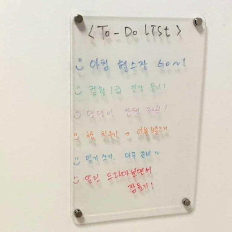 냉장고 아크릴메모보드 20x30 현관문보드 미니화이트보드 냉장고메모보드