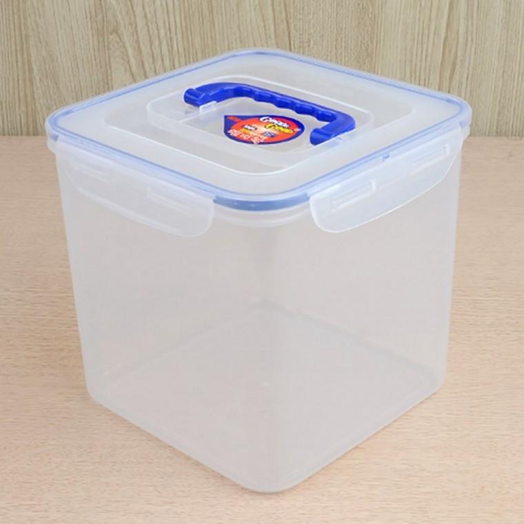 손잡이 밀폐보관용기 핸들형 4.2L 식품저장 2.4L 뚜껑 안전 냉장고 주방용기