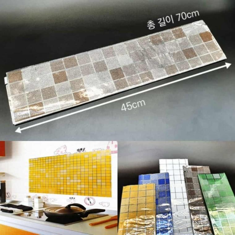 타일 주방 시트지 갈색 가스렌지벽시트지 주방오염방지시트 주방기름때방지 기름방지시트 싱크대타일벽지