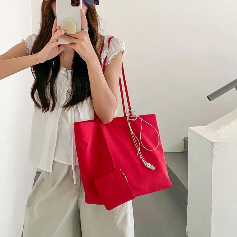 데일리 심플 가벼운 나일론 숄더백 경량 가방