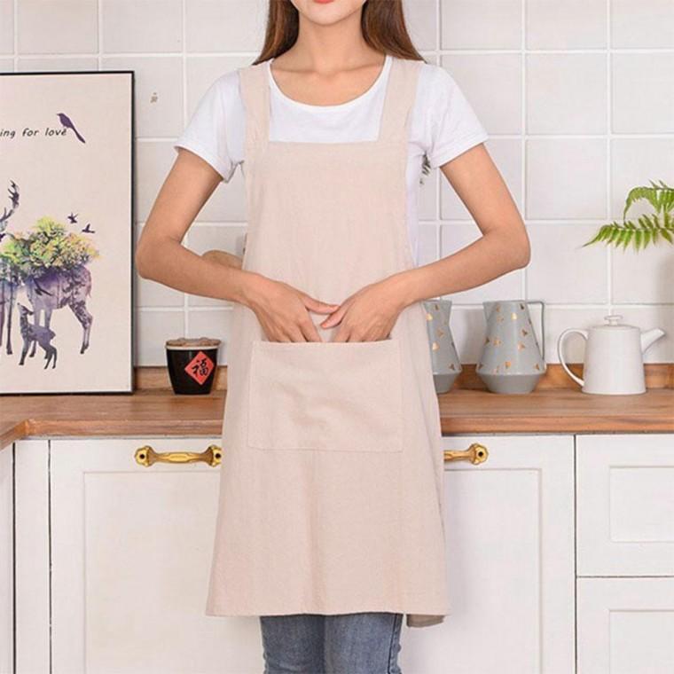순면앞치마 X자형 크로스형 예쁜 카페 미용실 앞치마