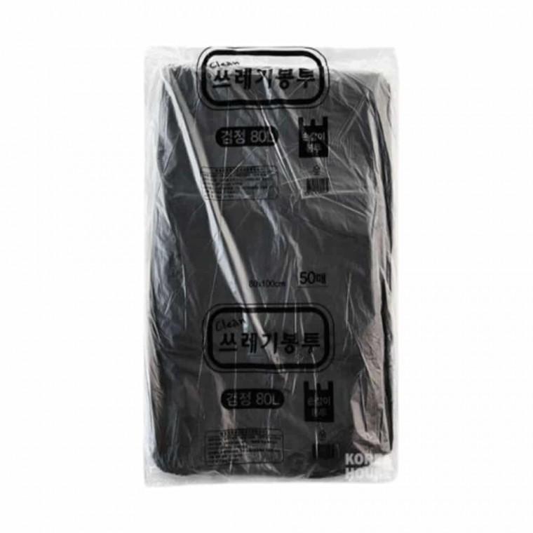 쓰레기 봉투 80L 50매 재활용봉투 분리수거봉투 쓰레기통비닐 분리수거용비닐 대형비닐봉지