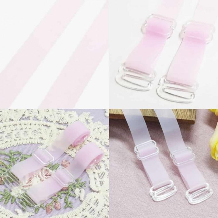 누드 브라끈 1.3cm 핑크 브라클립 속옷끈 투명브라끈 브래지어투명끈 브라스트랩