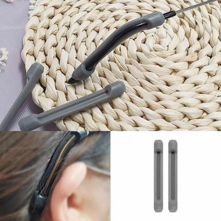 실리콘 안경다리커버 그레이 안경고정걸이 안경귀통증 안경흘러내림방지 안경미끄럼방지 귀고무