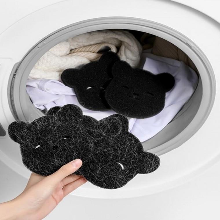 곰돌이 디자인 세탁기 먼지 털 제거 거름망 세탁필터