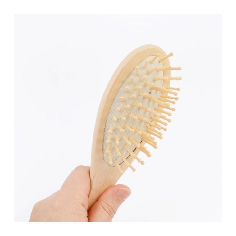 원목 헤어 브러쉬 엉킴방지 손잡이 마사지 나무 빗 두피 정전기