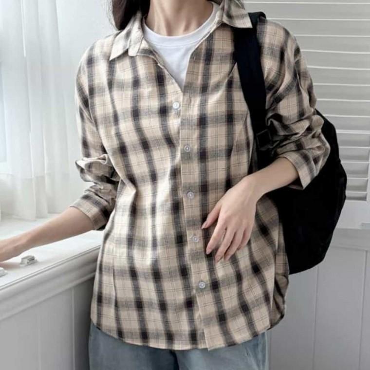 여자체크남방 여성셔츠남방 여자오버핏남방 데일리셔츠