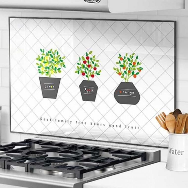 주방아트보드 895x610mm 유리보드 가스렌지기름막이 기름때방지