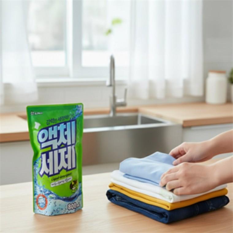 액체 세탁 세제 800ml 세탁액체세제 액체세탁세제드럼용