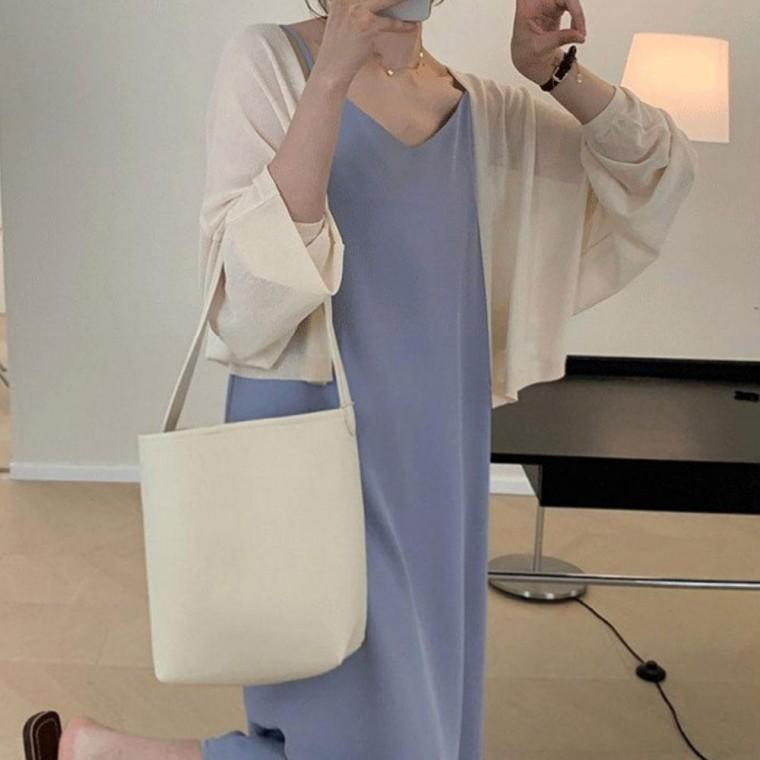 가오리 얇은 크롭 볼레로 가디건 2color 0445 숏볼레로 볼레로 간절기 볼레로가디건 긴팔 여성 onm 미니 숏