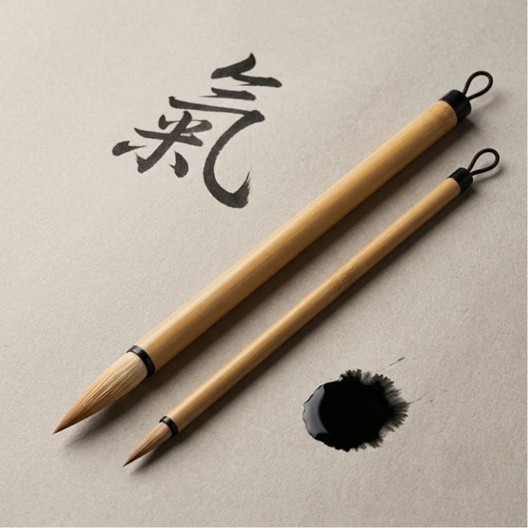 초중급 연습용 입문용 서예붓 2종 세트 대필 세필 캘리그라피용 서예붓세트 겸호필