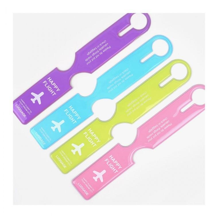컬러 PVC 캐리어 여행 식별 정보 라벨형 네임택 분실방지 투명 가방 이름표