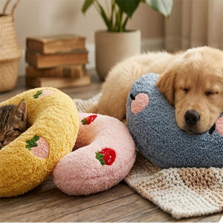 반려동물쿠션 강아지 고양이 베개 블루