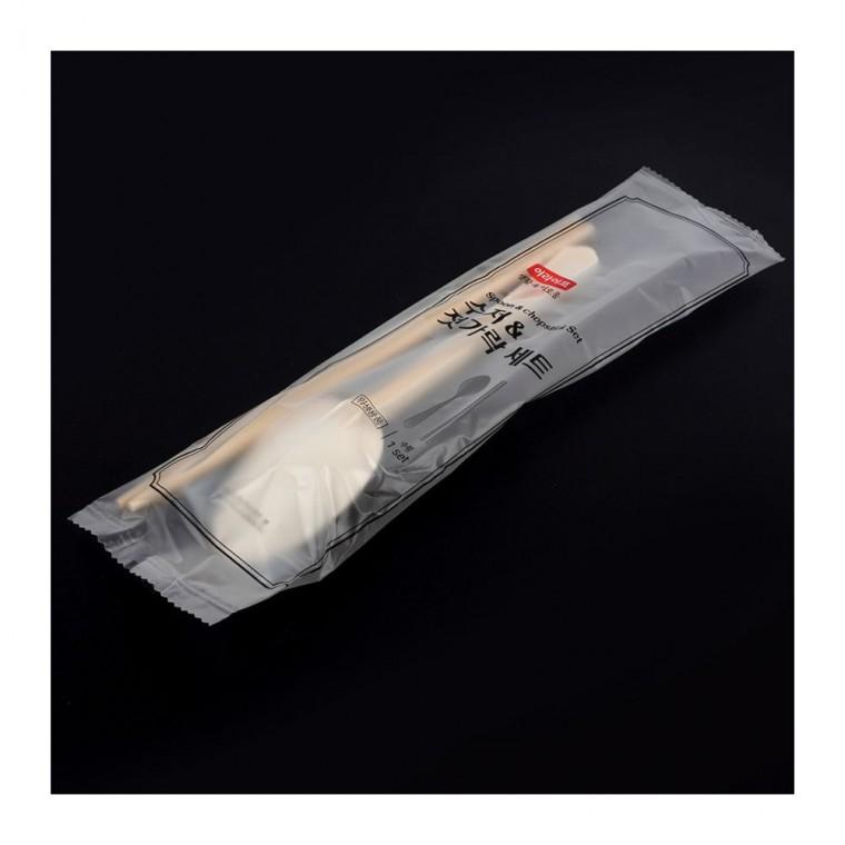 나무 일회용 숟가락 캠핑 젓가락 나들이 위생 간편 포크 30P 야외