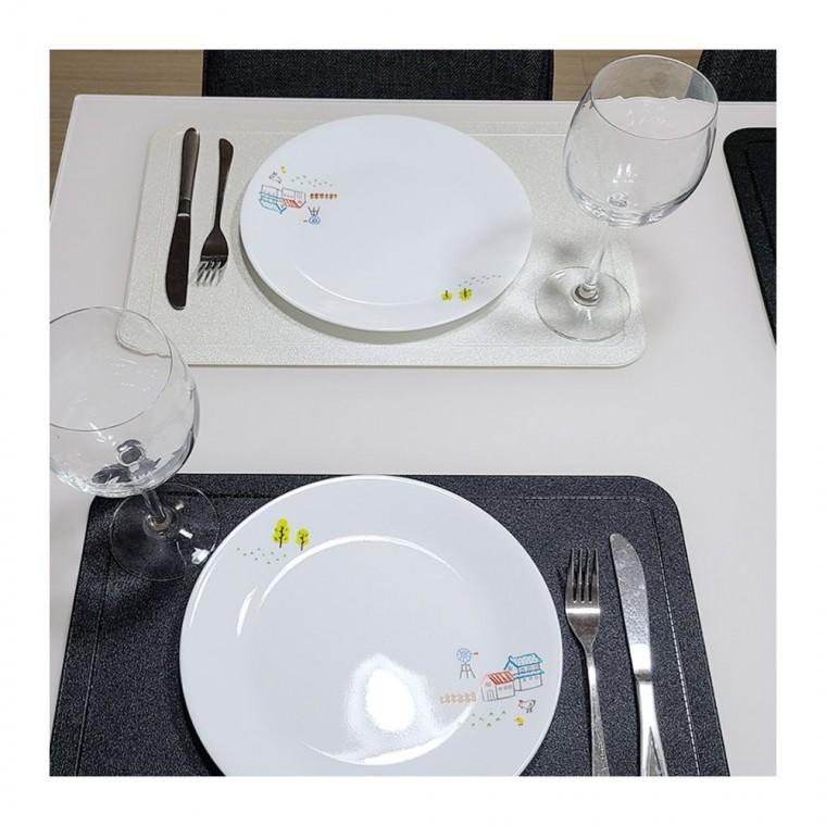 카페 식당 테이블 청소간편 매트 개인 가죽 열차단 논슬립 방수