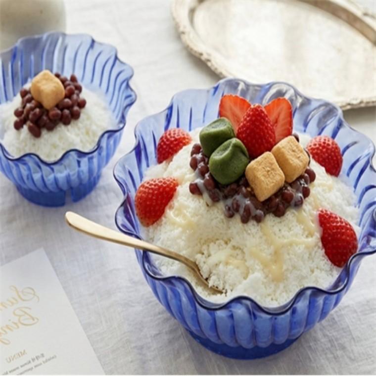 pc빙수볼 물결 빙수볼 청색 중
