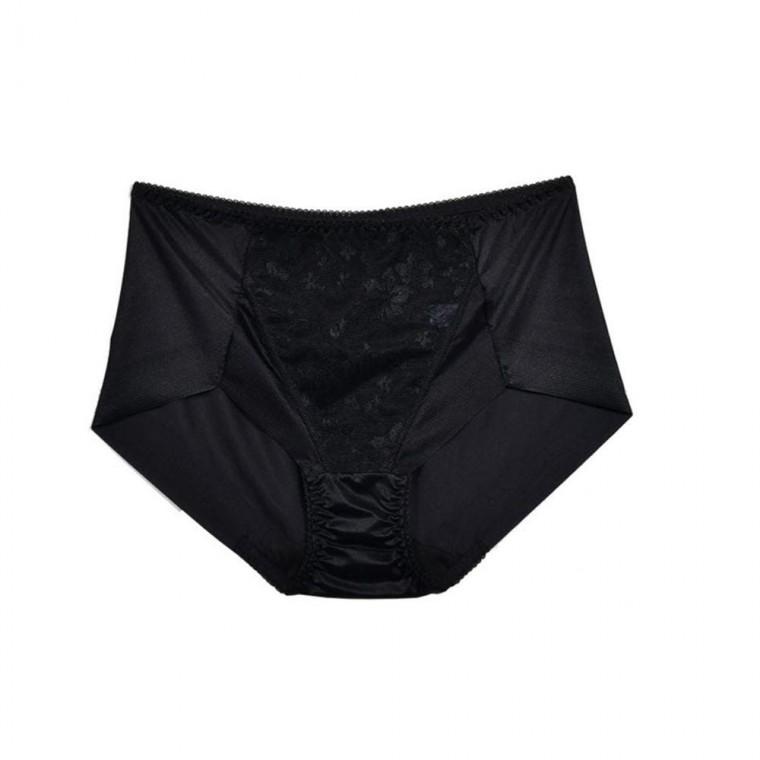흡한속건 자외선차단 여성 햄라인 삼각팬티 블랙 속옷
