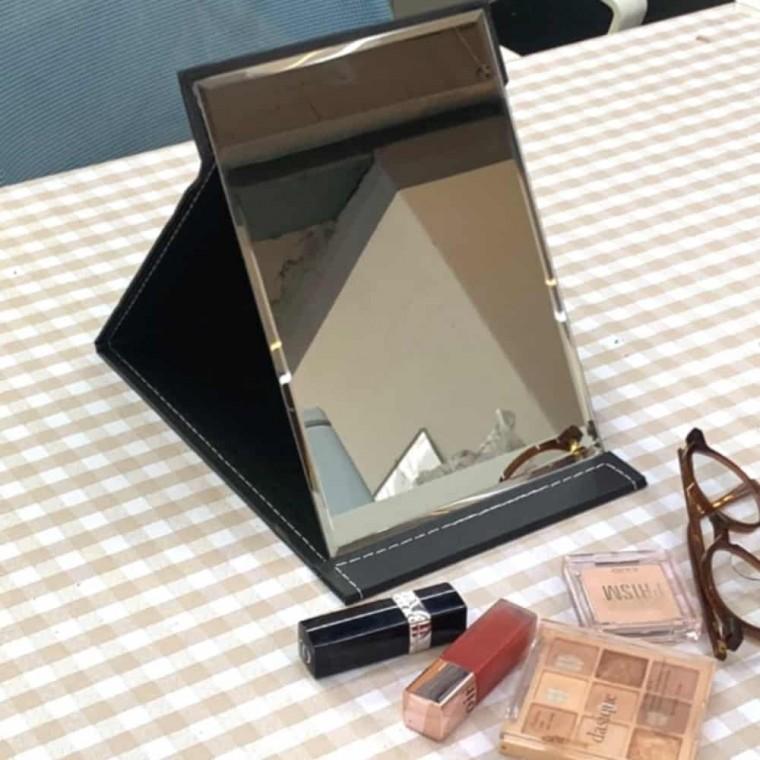 접이식 사각 스탠드 탁상거울 블랙 중 스탠드형거울 탁상용거울 사무실거울 화장대거울 스탠드미러
