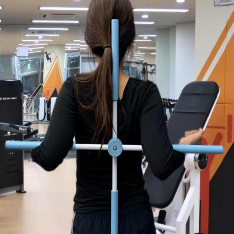 등펴기 십자 스트레칭봉 홈트운동기구 체조봉 운동기구 운동소도구 허리운동기구