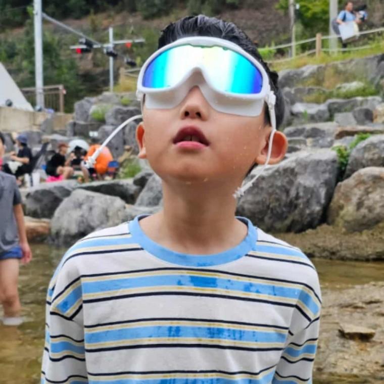 미러고글 물안경 화이트 아동물안경 초등학생물안경 수영물안경 유아수경 어린이수경