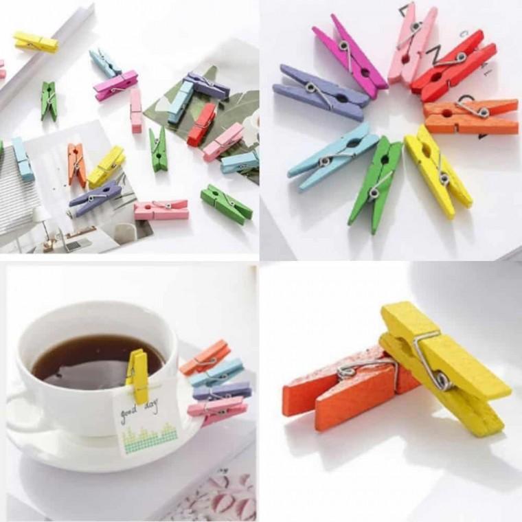 3.5cm 나무집게 50P 페이퍼집게 포토집게 미니나무집게 우드집게 메모집게