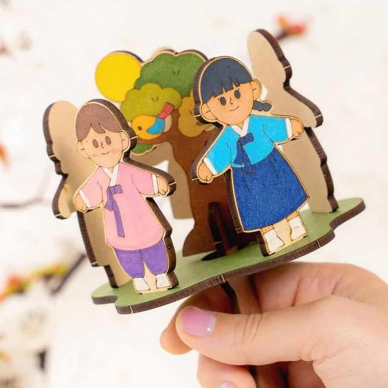 강강술래 만들기 미술놀이 미술교구 만들기재료 DIY키트 강강술래장난감