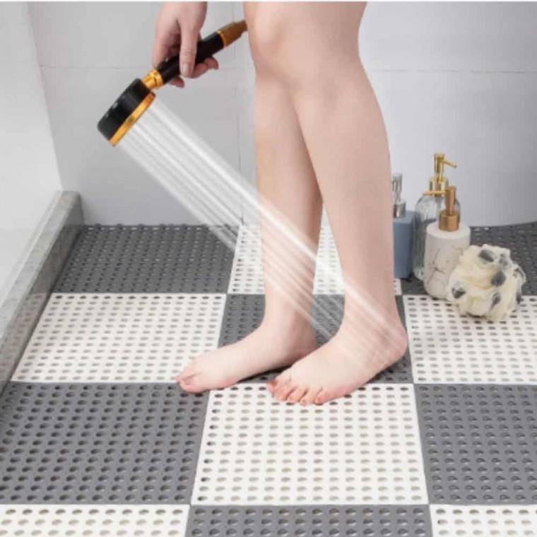 욕실 바닥매트 그레이 발판매트 화장실발판 욕실깔판 화장실깔판 욕조매트