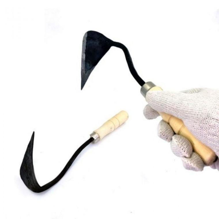 우드 손잡이 호미 다용도 농기구 텃밭 원예 모종 공구 관리 조개잡이 괭이 도구 모종삽 제초 작업 원예