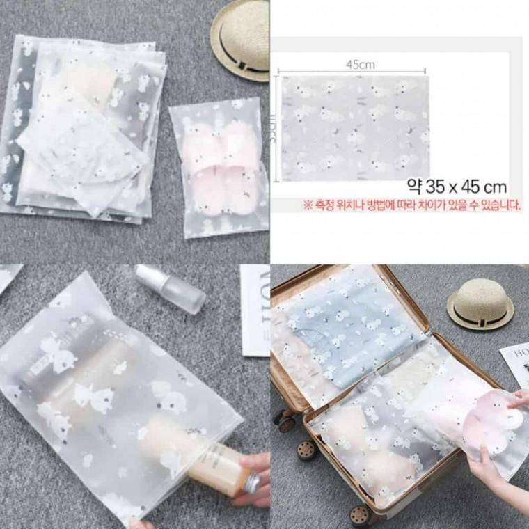 지퍼 파우치 35x45 옷파우치 여행용캐리어파우치 여행세면도구파우치 여행가방파우치 캐리어수납